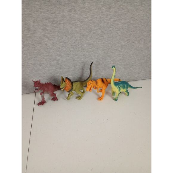 Boley Dinosaurs Lot of 4 Brachiosaurs Dilophosaurus Carnotaurus Suchominus 4 in - Picture 1 of 14